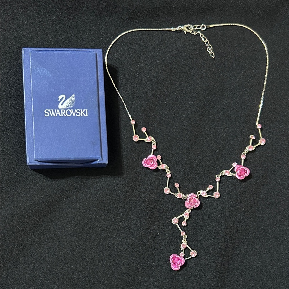 Swarovski Rose Pink Crystal Necklace